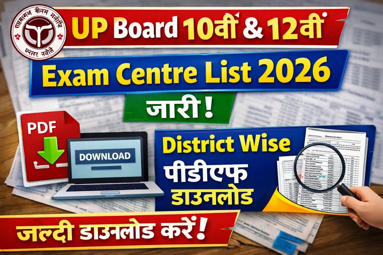 up board 10th 12th center list 2026, up board 10th 12th center list kaise download kare 2026, 12th center list kaise download kare 2026, up board , upboardgov.com